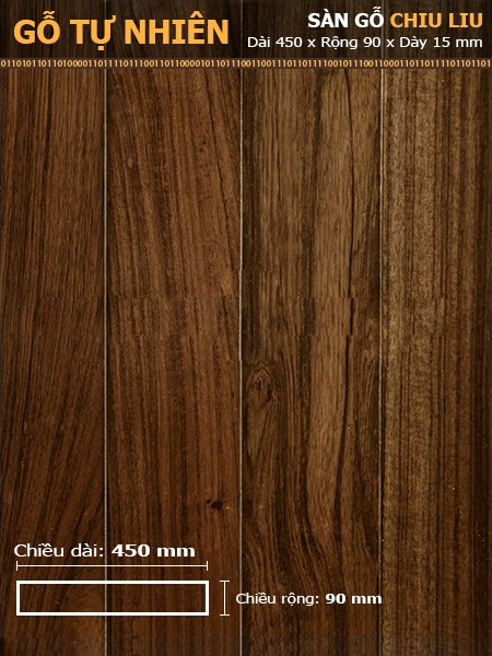 Sàn gỗ Chiu liu 450mm